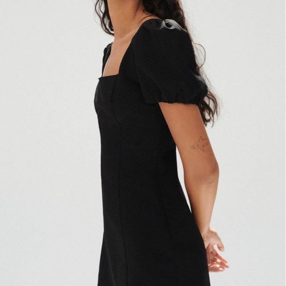 Zara Black Backless Dress with Lace-Up Detail - Picture 5 of 12